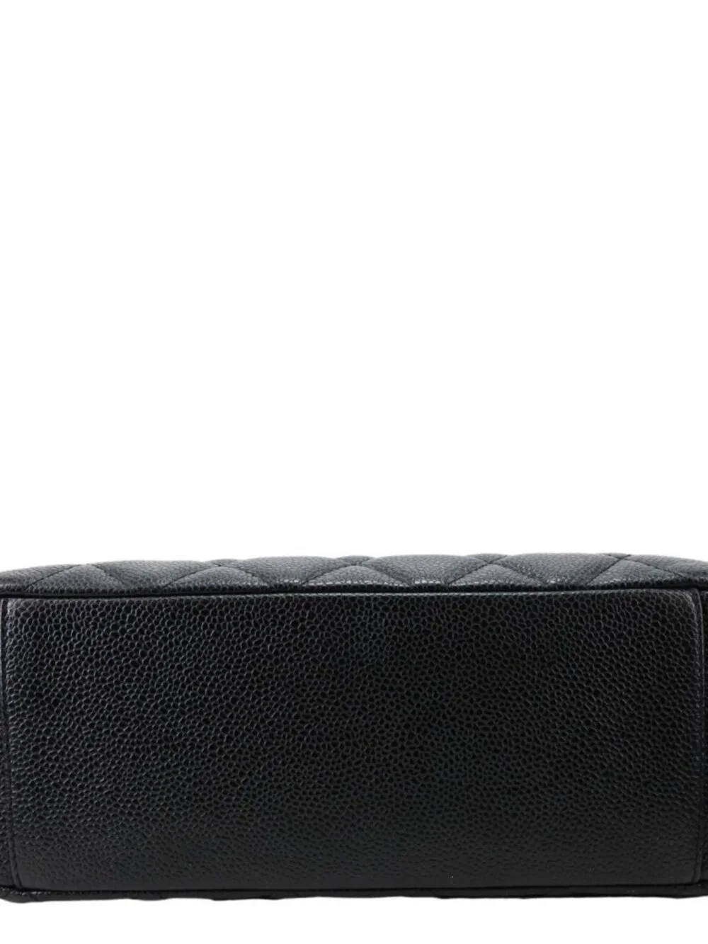 Chanel PST Petite Quilted Caviar Leather Shopping Tote Black